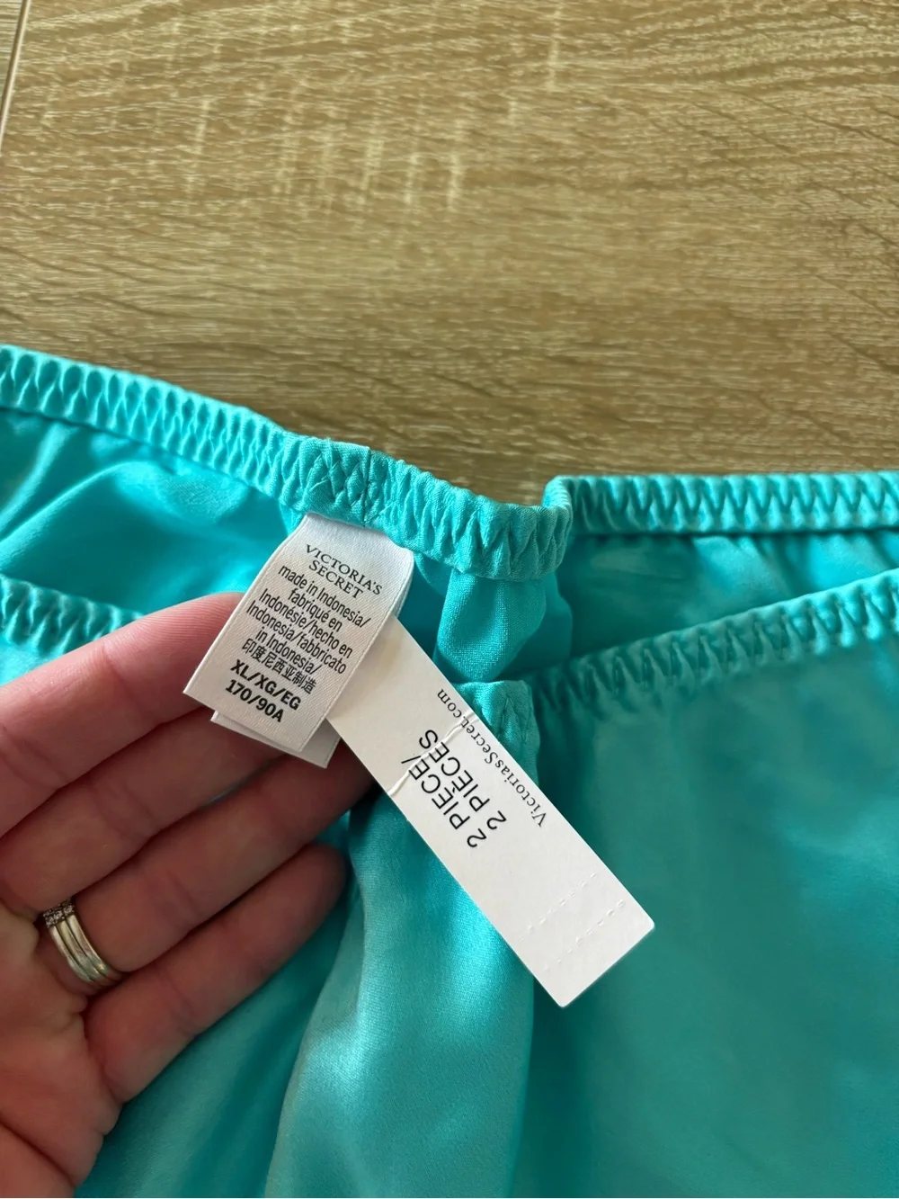 Victoria's Secret Satin Pearl Strap Cami Set size XL